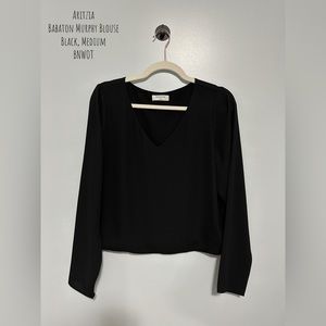 Aritzia | Babaton Murphy Blouse | Black, Medium | NEW